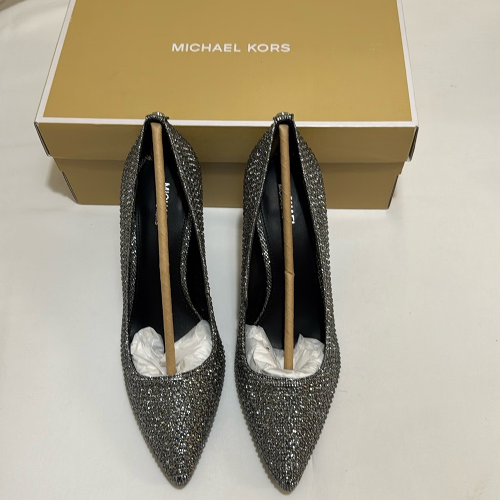 Michael Michael Kors Women's Dorothy Flex Pump Black/Silver, 7.5